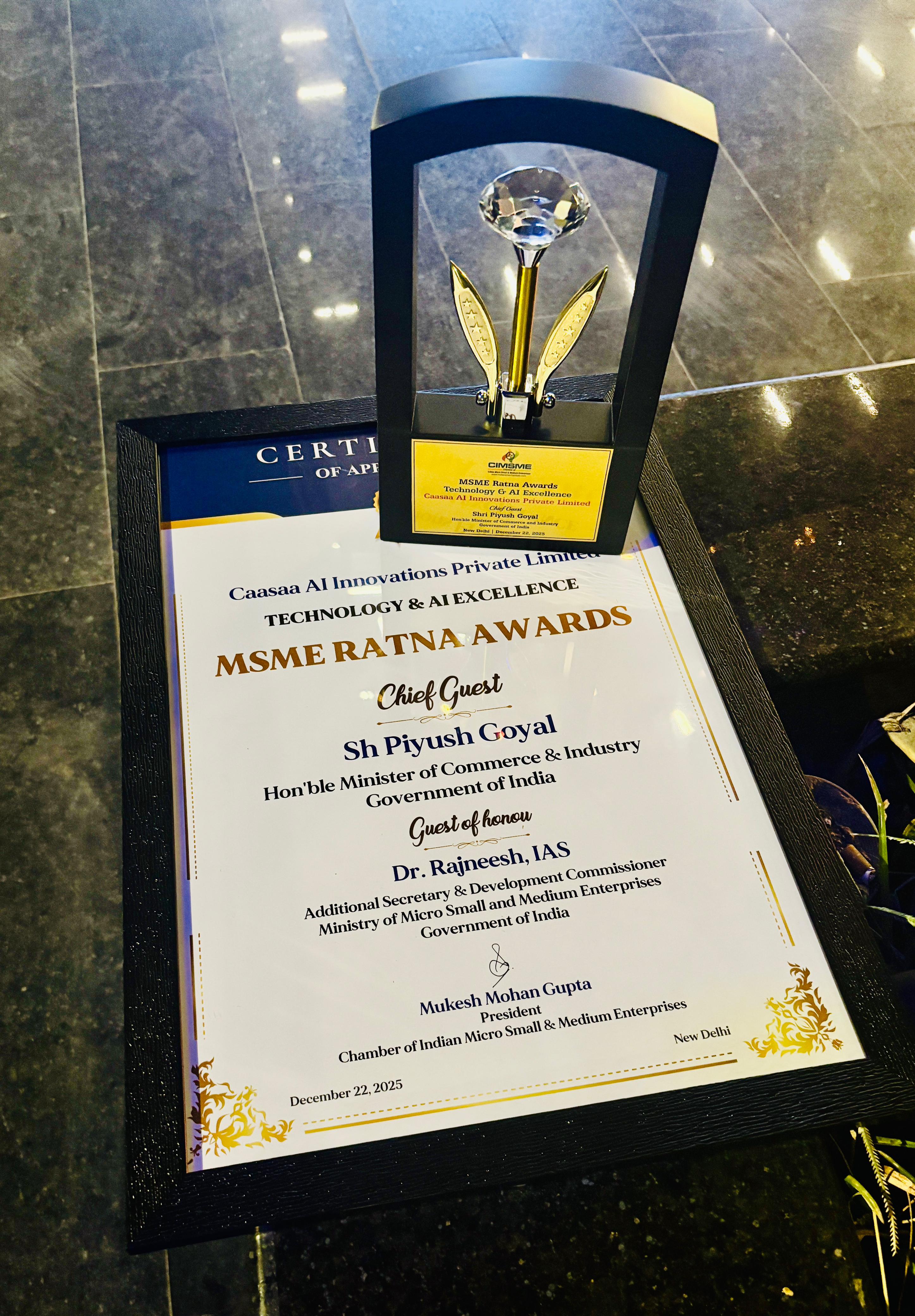 MSME-Caasaa-award